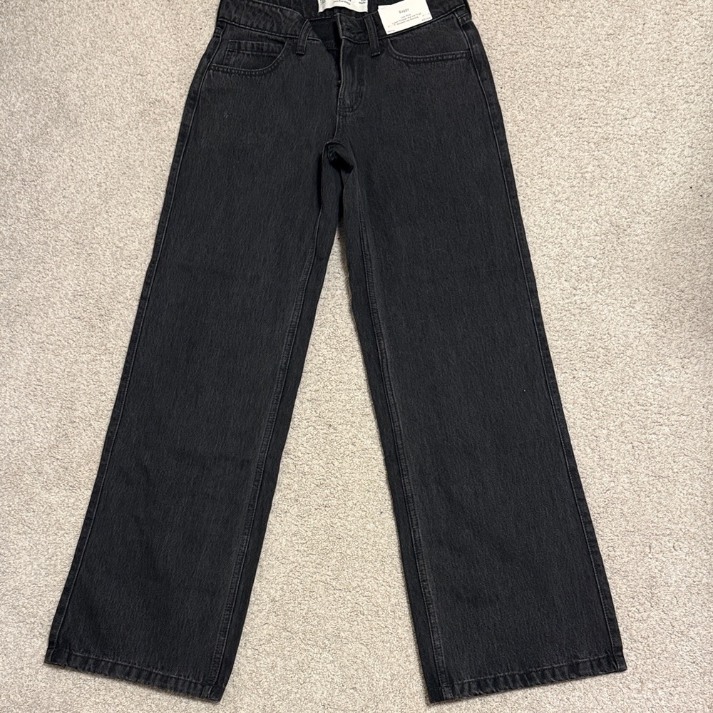 Hollister Women's Black Boyfriend Jeans